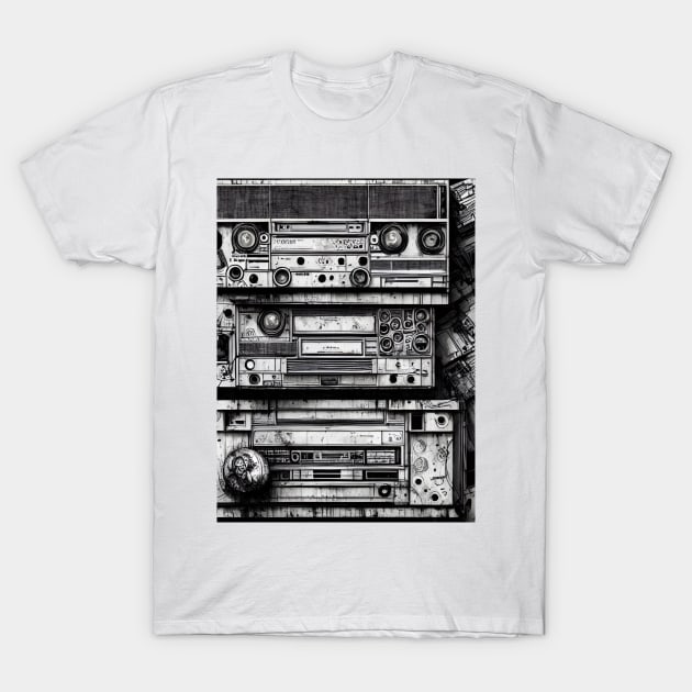 Tape Deck T-Shirt by BryanWhipple